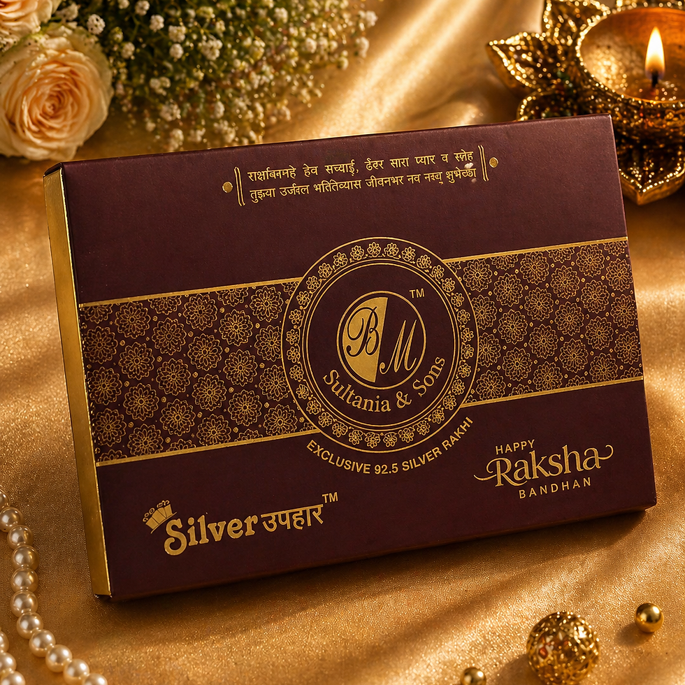 Thumbnail: Bro Sparkle Blessings Raksha Bandhan Pure 925 Silver Rakhi