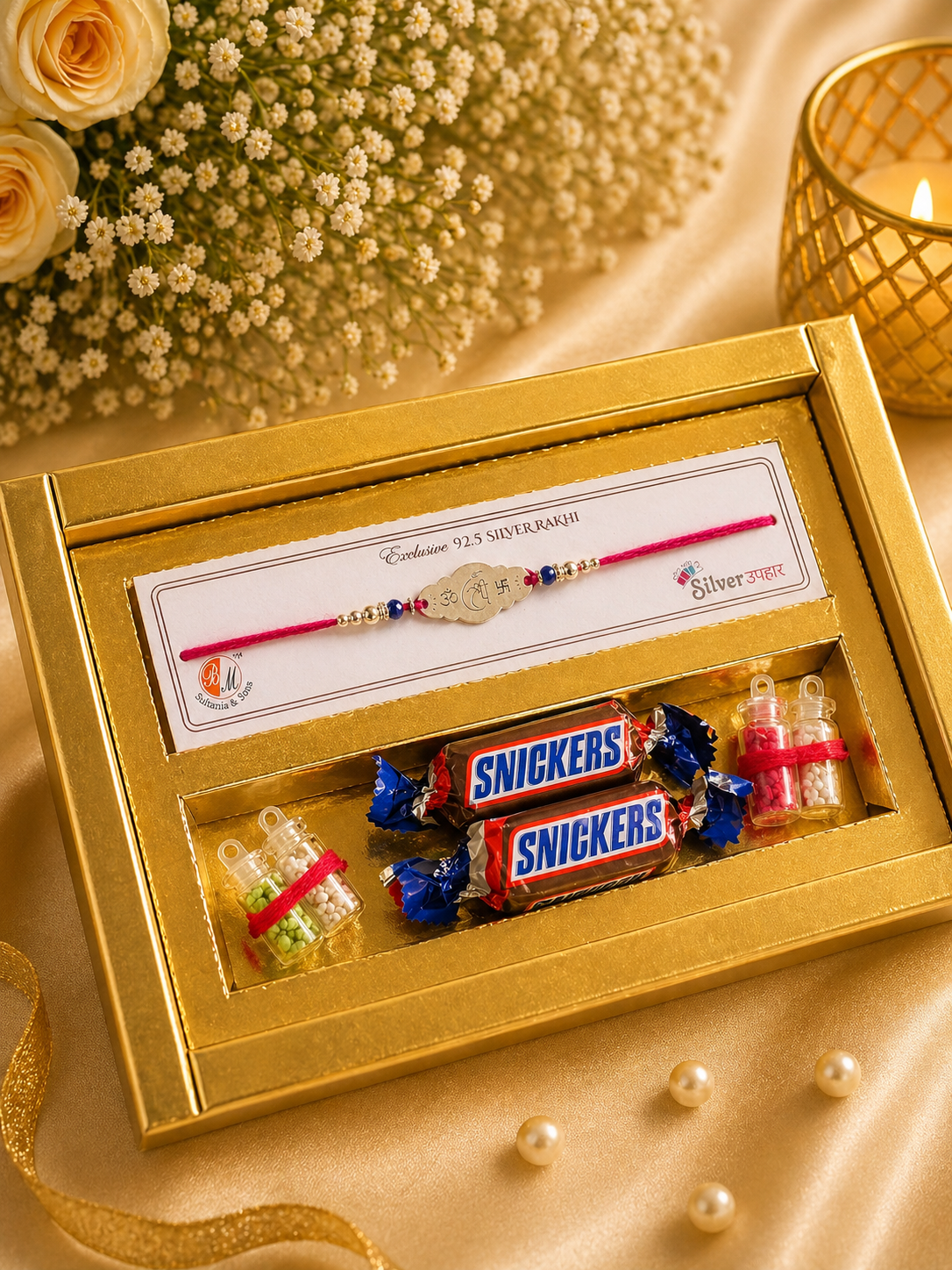 Om Namah Shivaya Blessings Raksha Bandhan Pure 925 Silver Rakhi