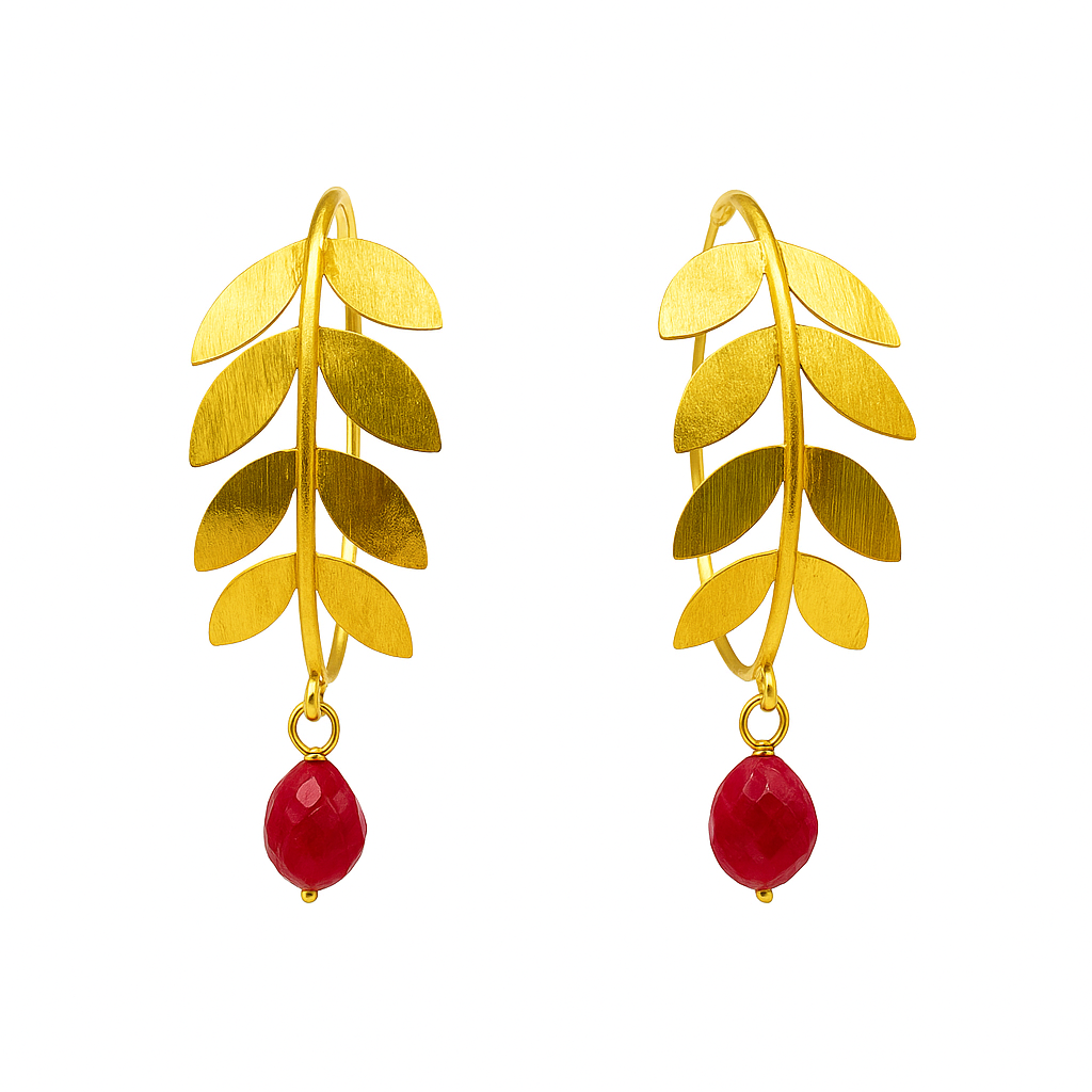 Aurelia Leaf Drop Earrings