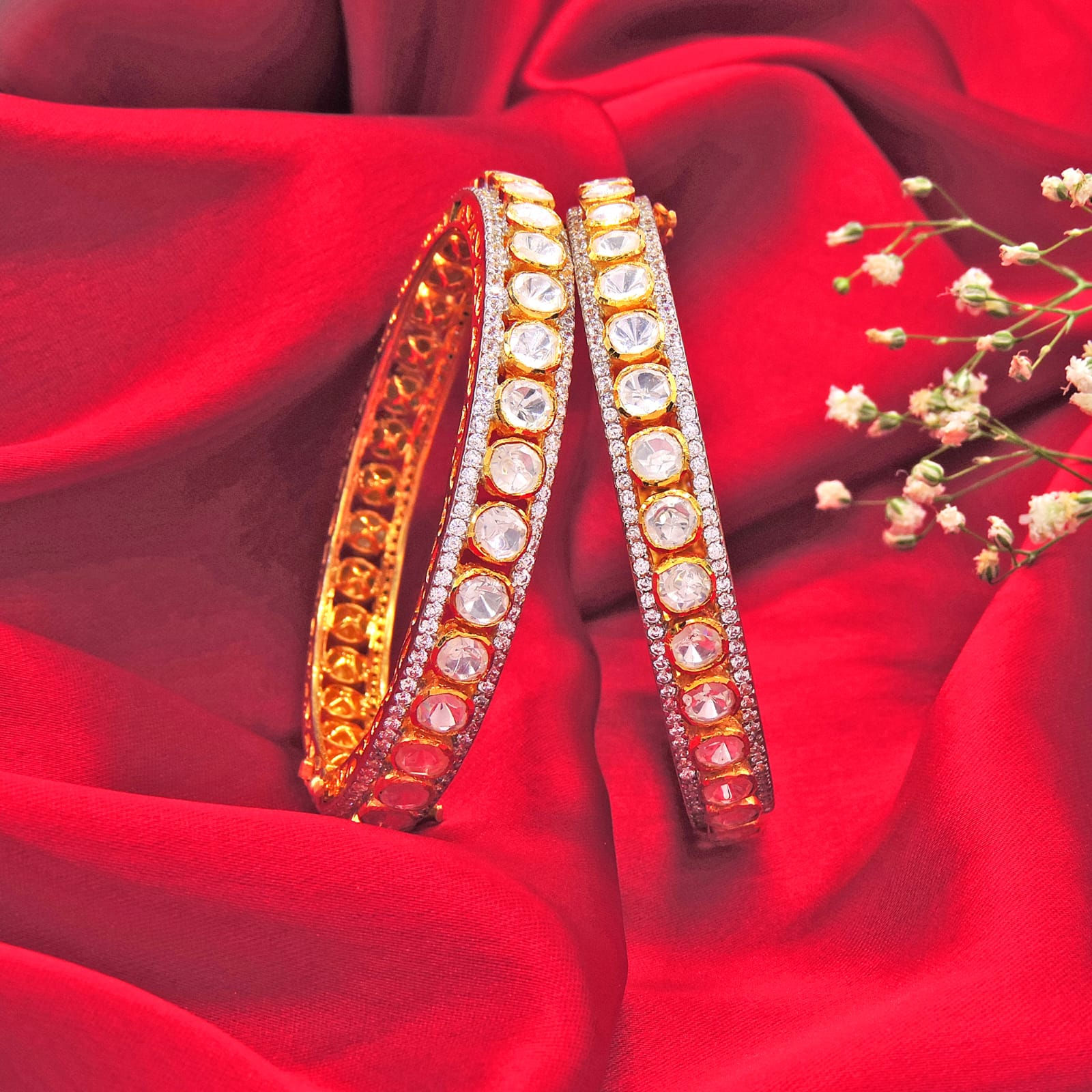 Riwaayat Polki Line Bangles