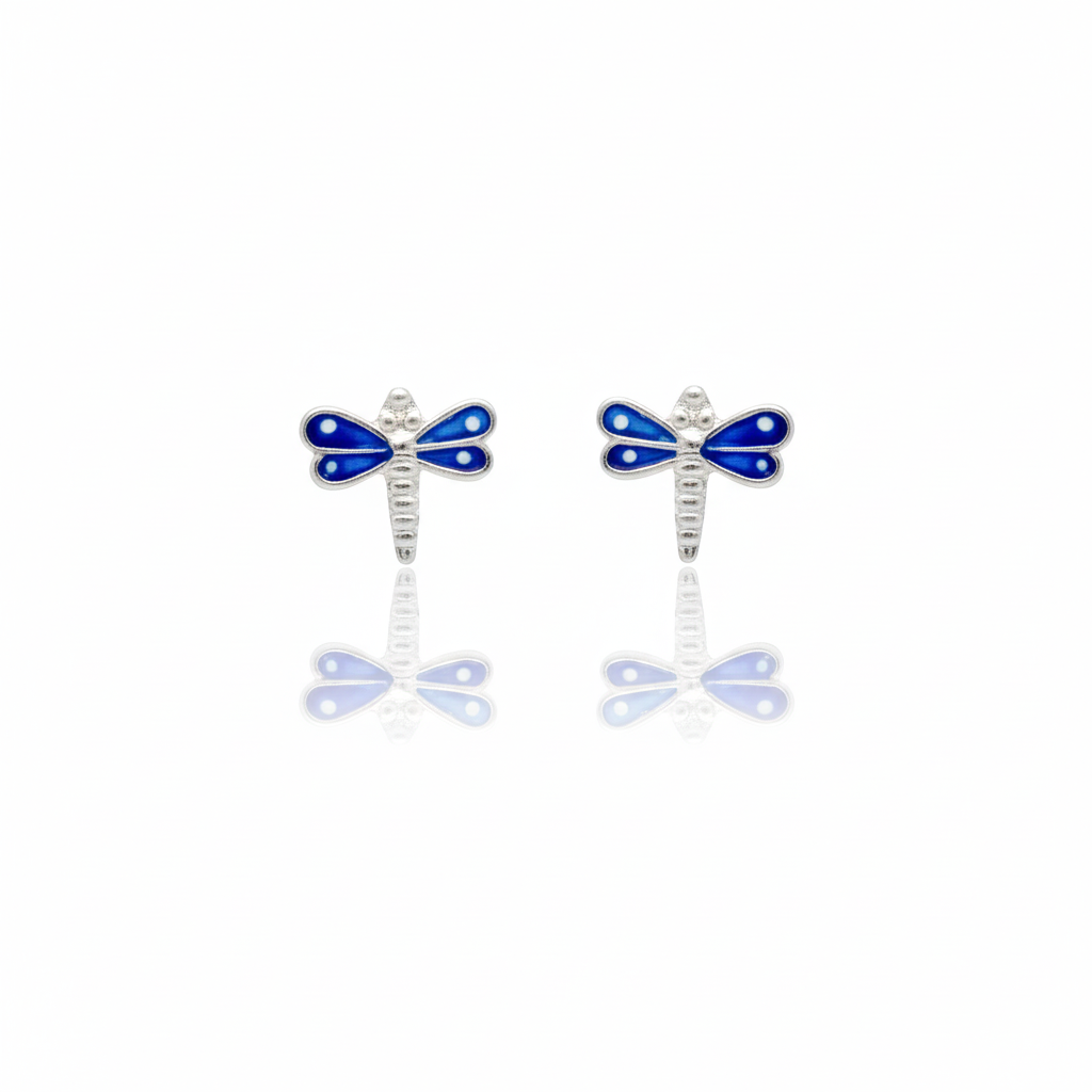 Blue Dragonfly Kids Stud Earrings