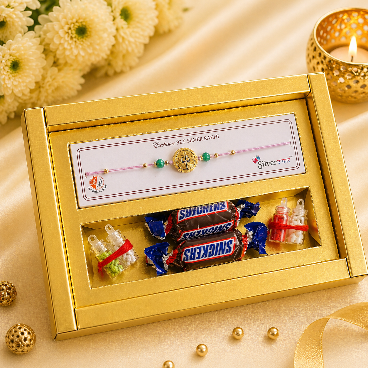 Trishul Blessings Raksha Bandhan Pure 925 Silver Rakhi