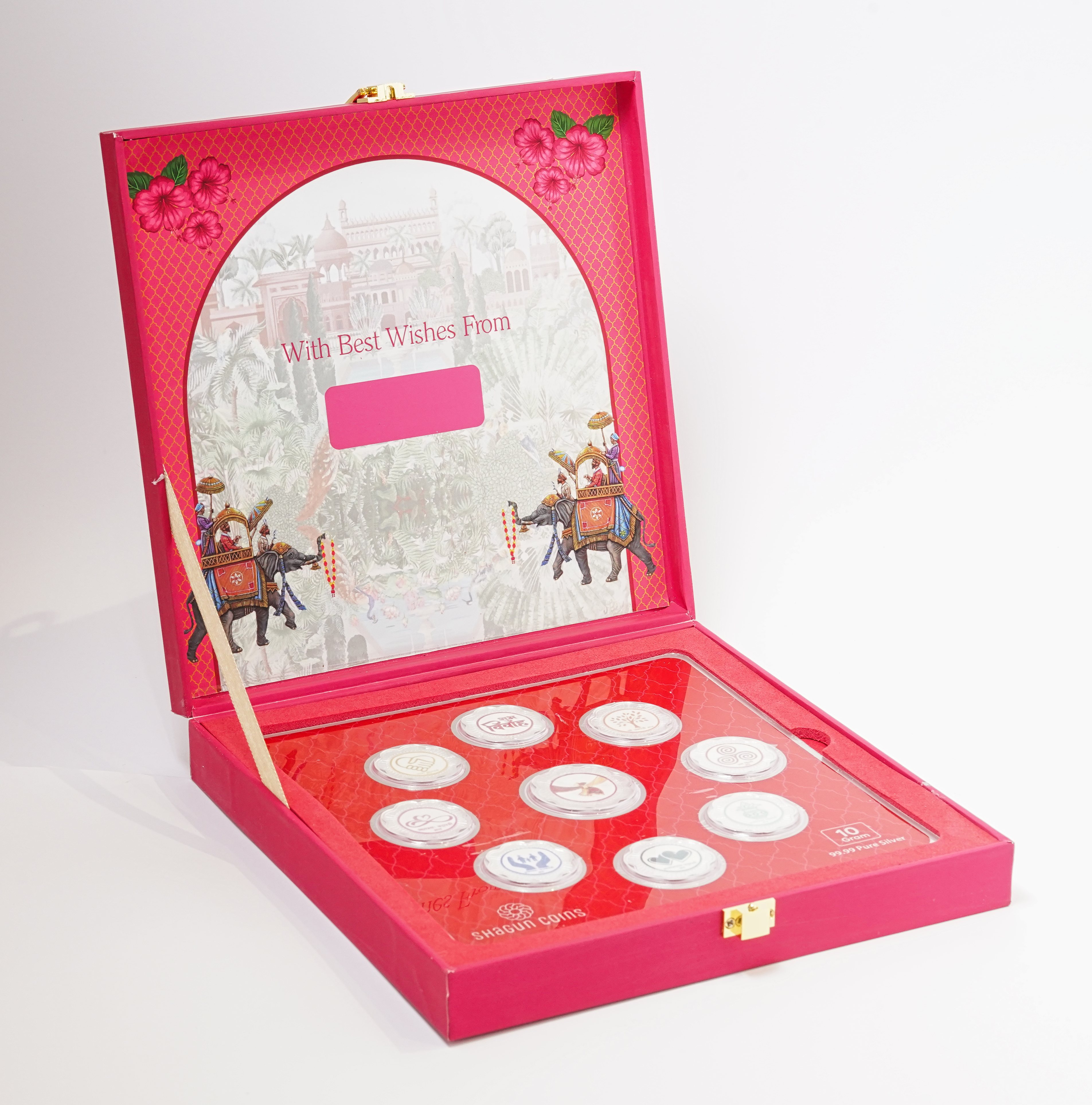 Shubh Vivaah Coin Box – Floral Elegance