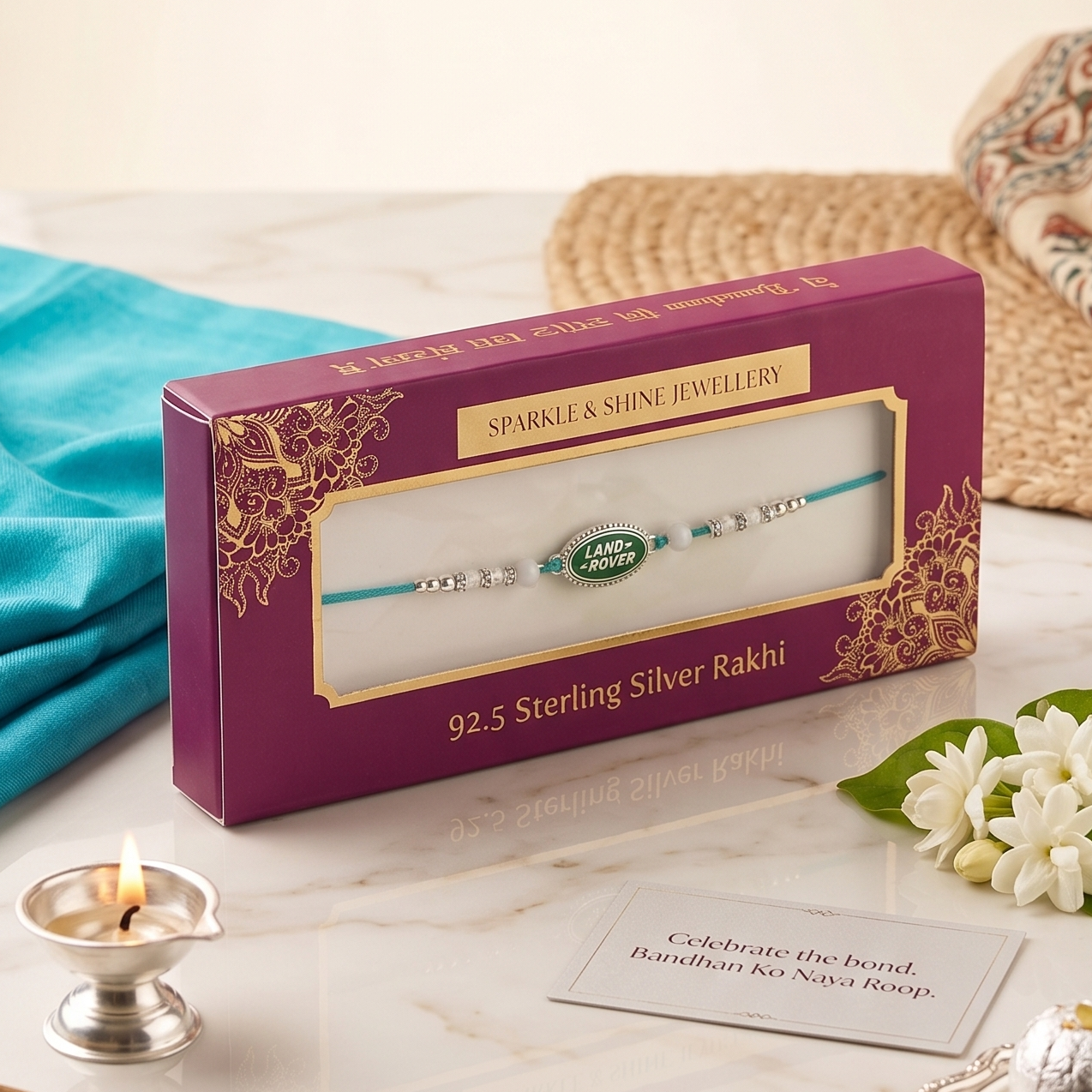 Pure 925 Silver Land Rover Rakhi