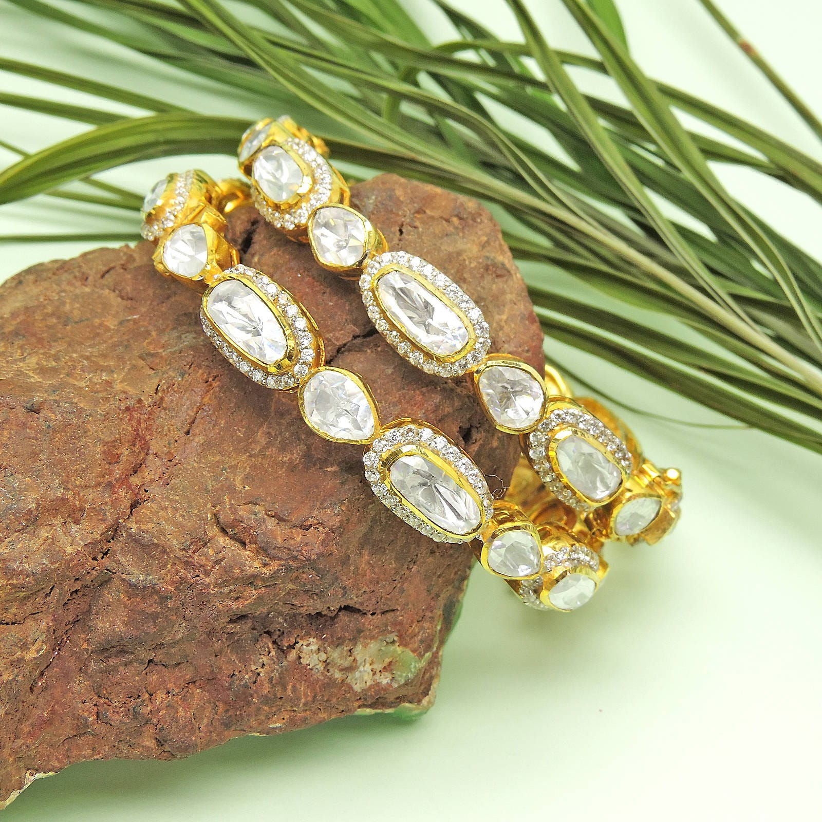 Sitara Oval Polki Bangles