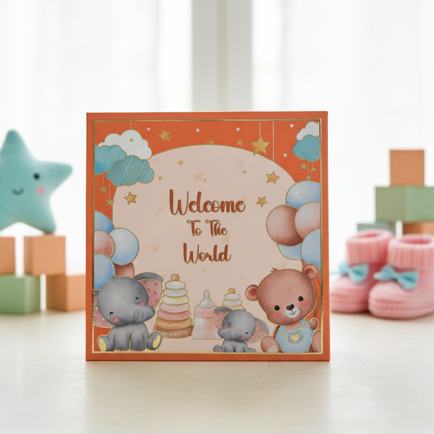 “Welcome To The World” Musical Baby Silver Musical Coin Box