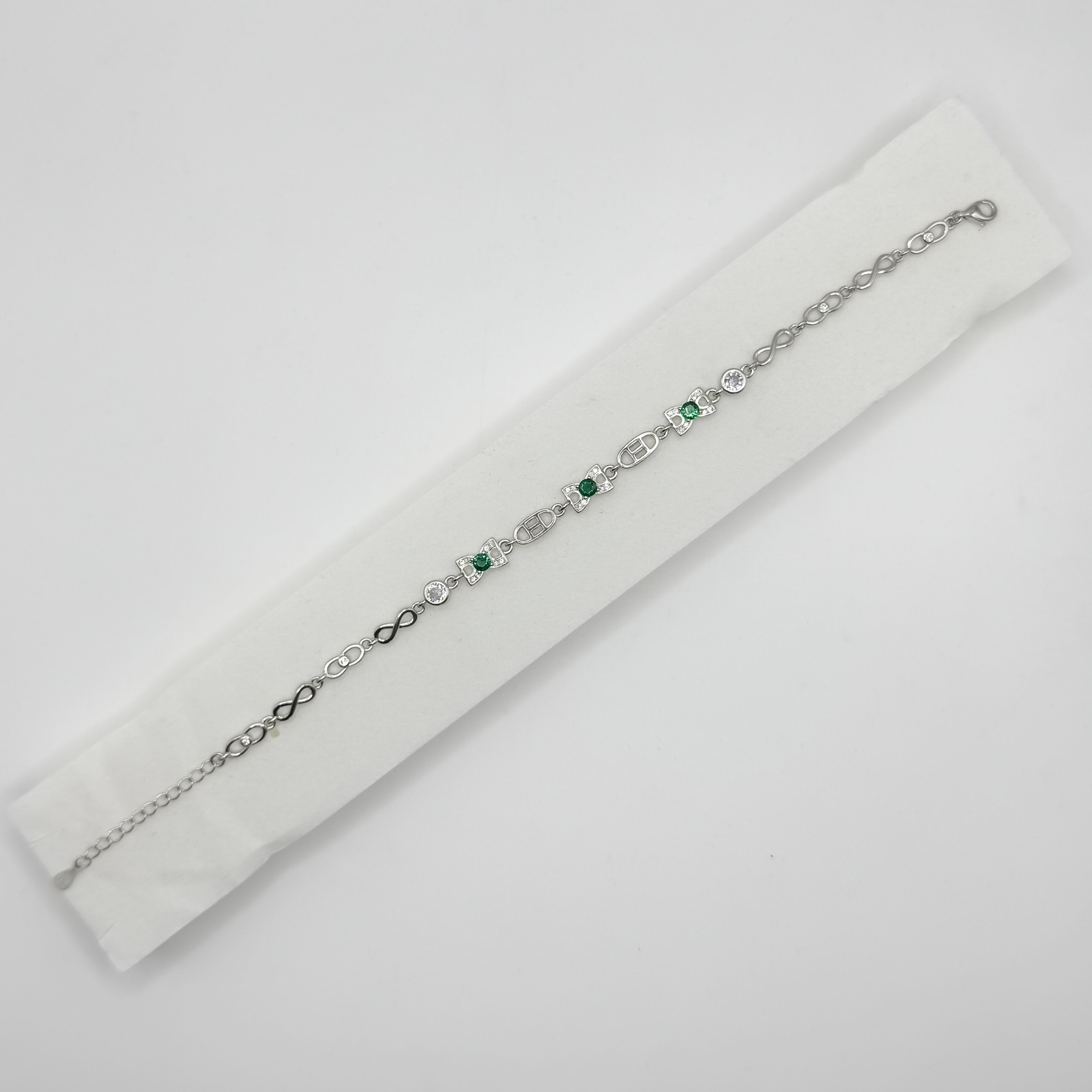 Emerald Grace Infinity Bracelet
