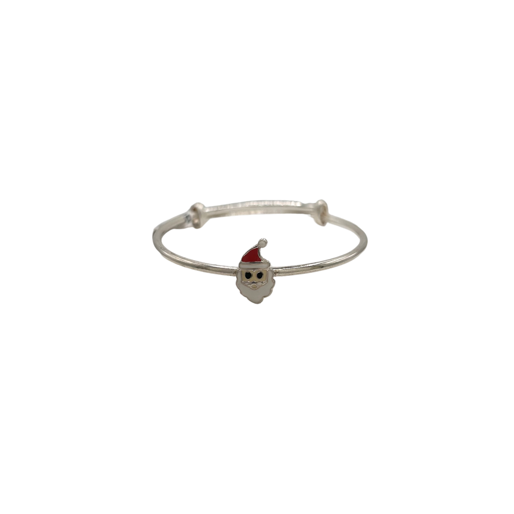 Festive Santa 925 Silver Adjustable Bangle