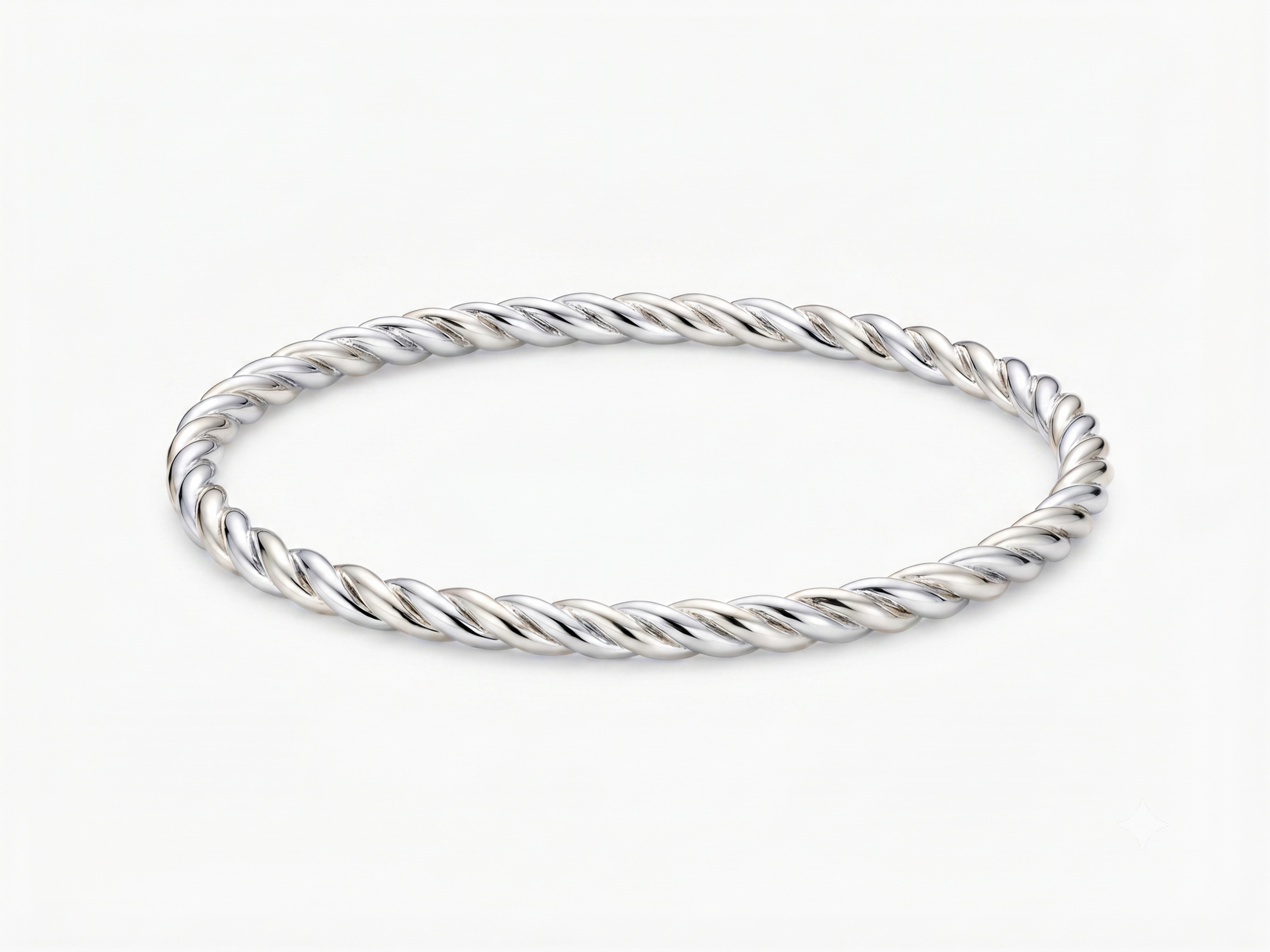 Two-Tone Twisted Rope Bangle