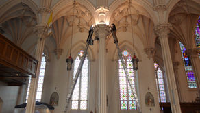 Lighting of the Cathedral of Saint Patrick - Norwich, CT