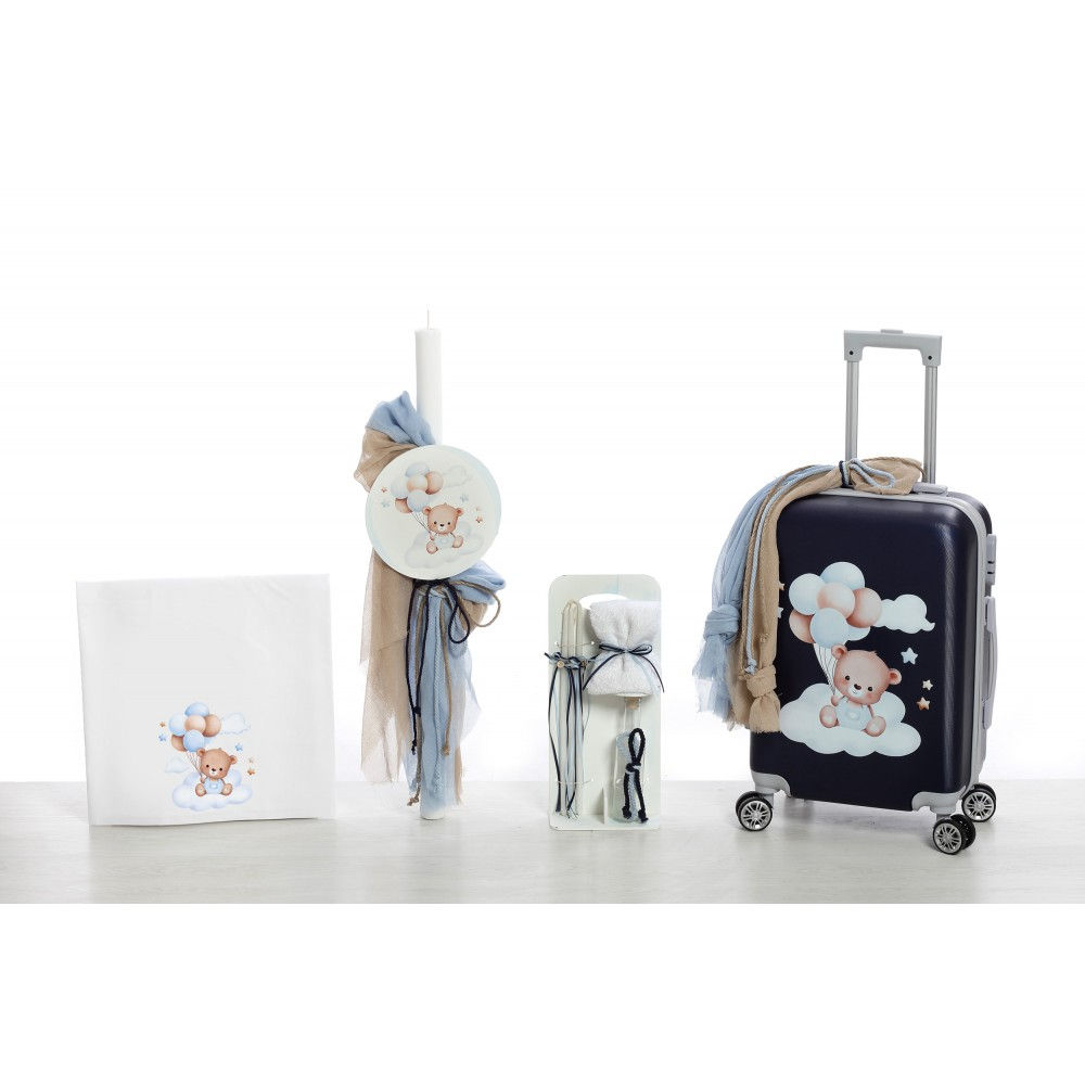 Σετ βάπτισης Αρκουδάκι Μπαλόνια + ΔΩΡΟ 50τμχ. μαρτυρικά