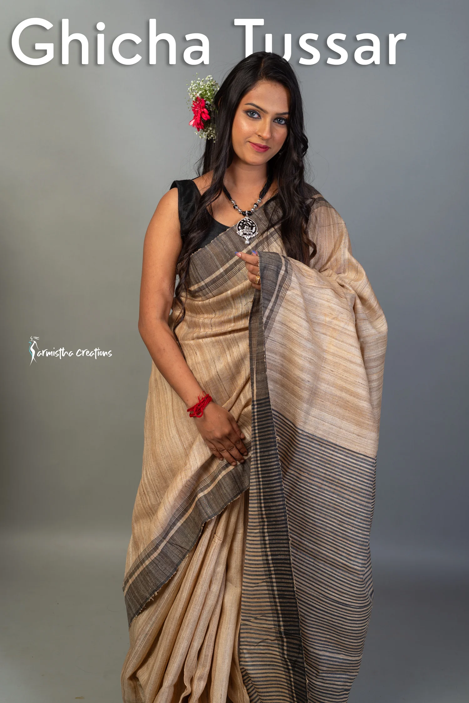 pure handloom tussar silk sarees