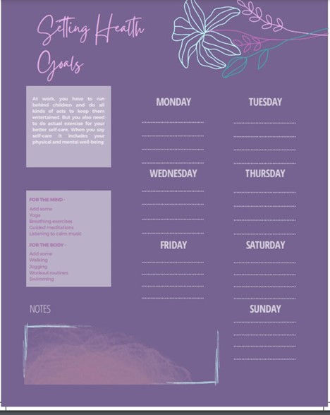 Thumbnail: DAYCARE PROVIDER JOURNAL for Self Care