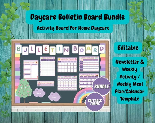 Daycare Bulletin Board Bundle / Activity Board For Home Daycare ...