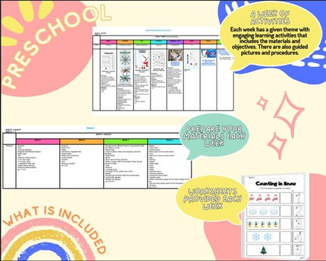 Thumbnail: DIGITAL COPY- WHOLE YEAR PRESCHOOL Curriculum Printable for homeschool preschool