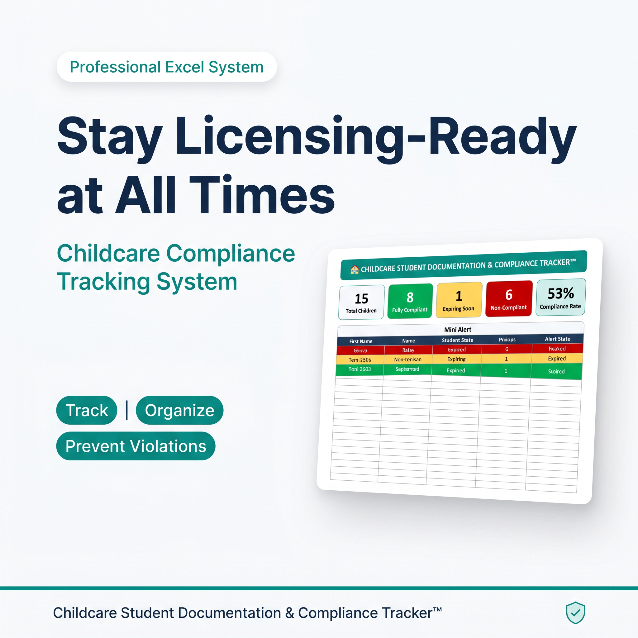 Childcare Student Documentation & Compliance Tracker | Daycare Licensing System