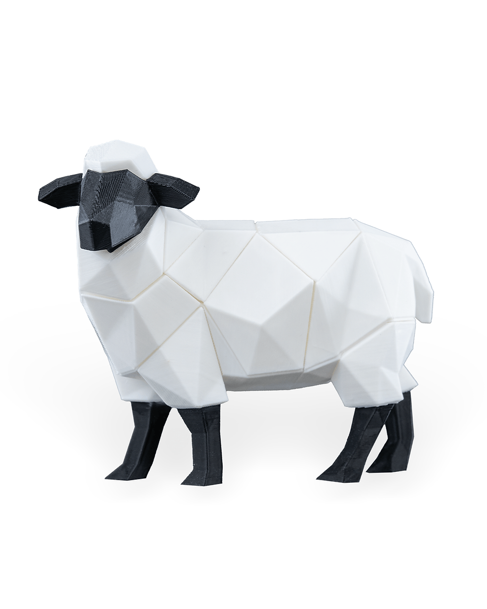 Thumbnail: Low-poly 3D printed sheep model