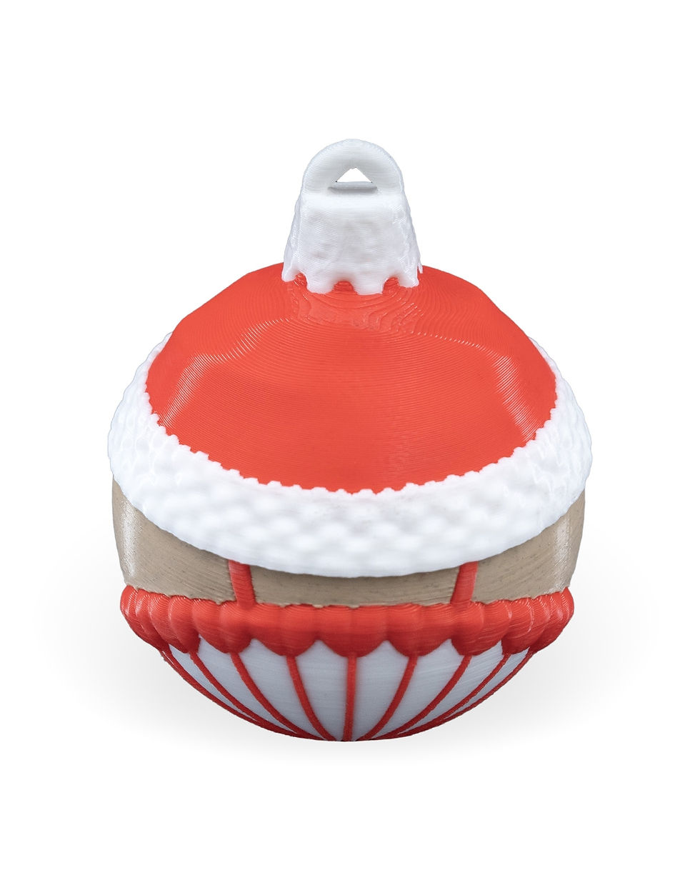 Miniatura: Red and white Christmas ornament