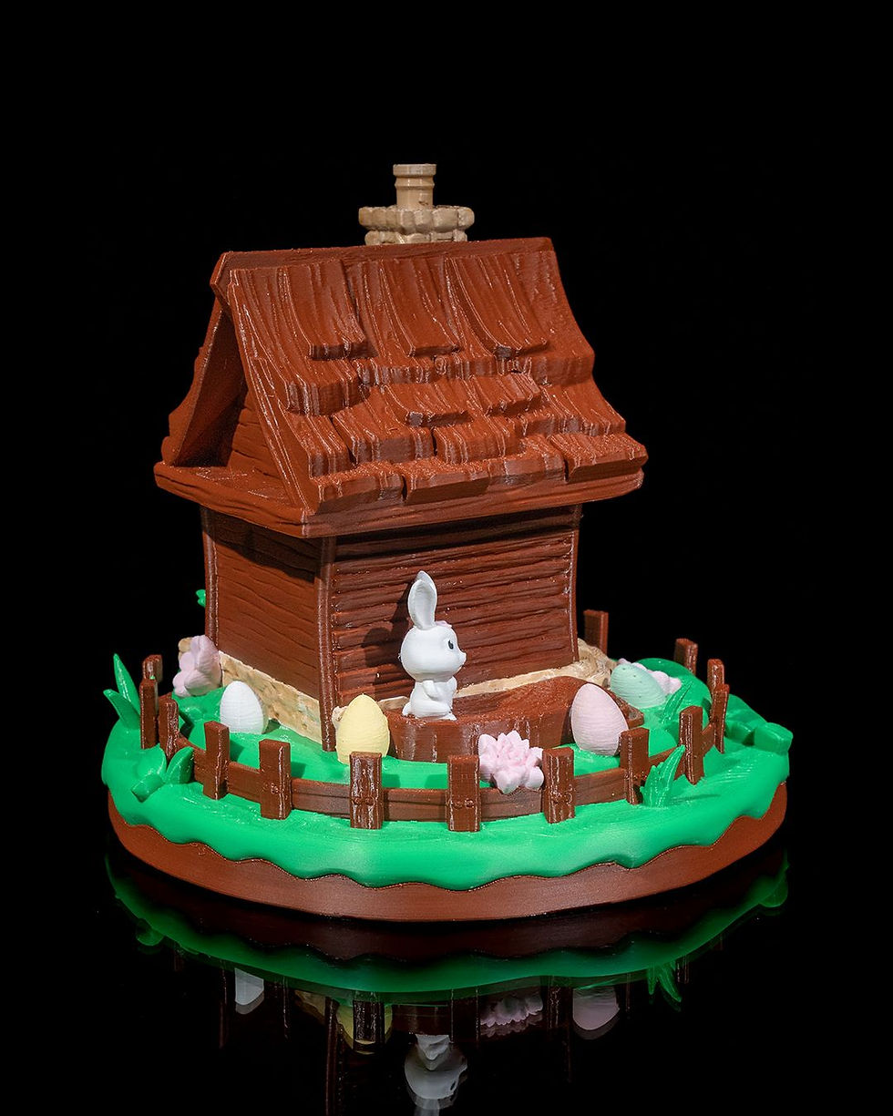 Thumbnail: Chocolate Easter bunny house 3D print