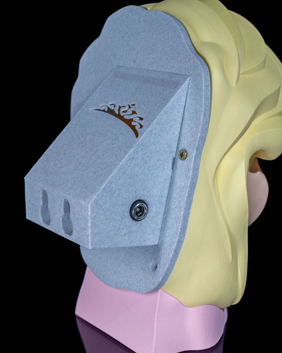 Thumbnail: Gray 3D-printed crown dental model