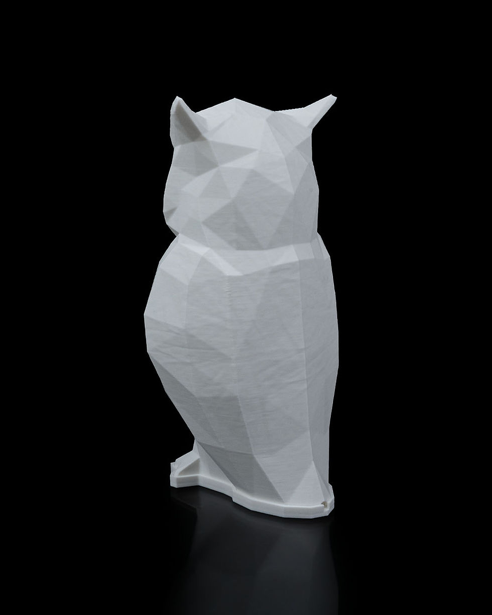 Thumbnail: Geometric owl statue, 3D printed