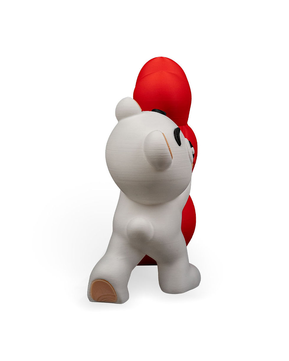 Pikkukuva: White bear figurine with red heart