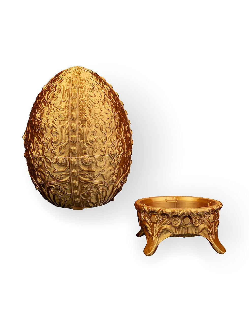 Thumbnail: Ornate gold egg and stand