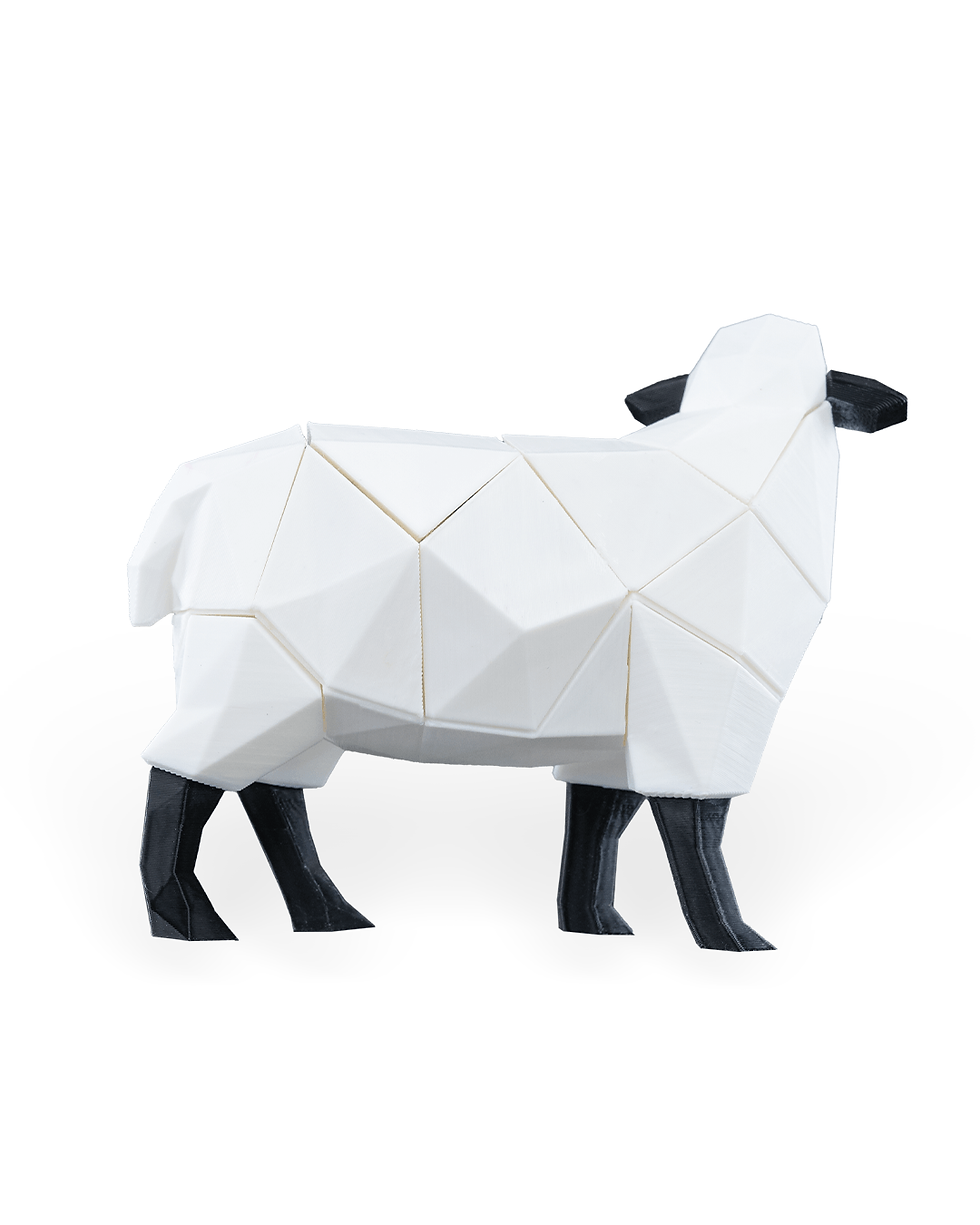 Thumbnail: Geometric white sheep 3D print