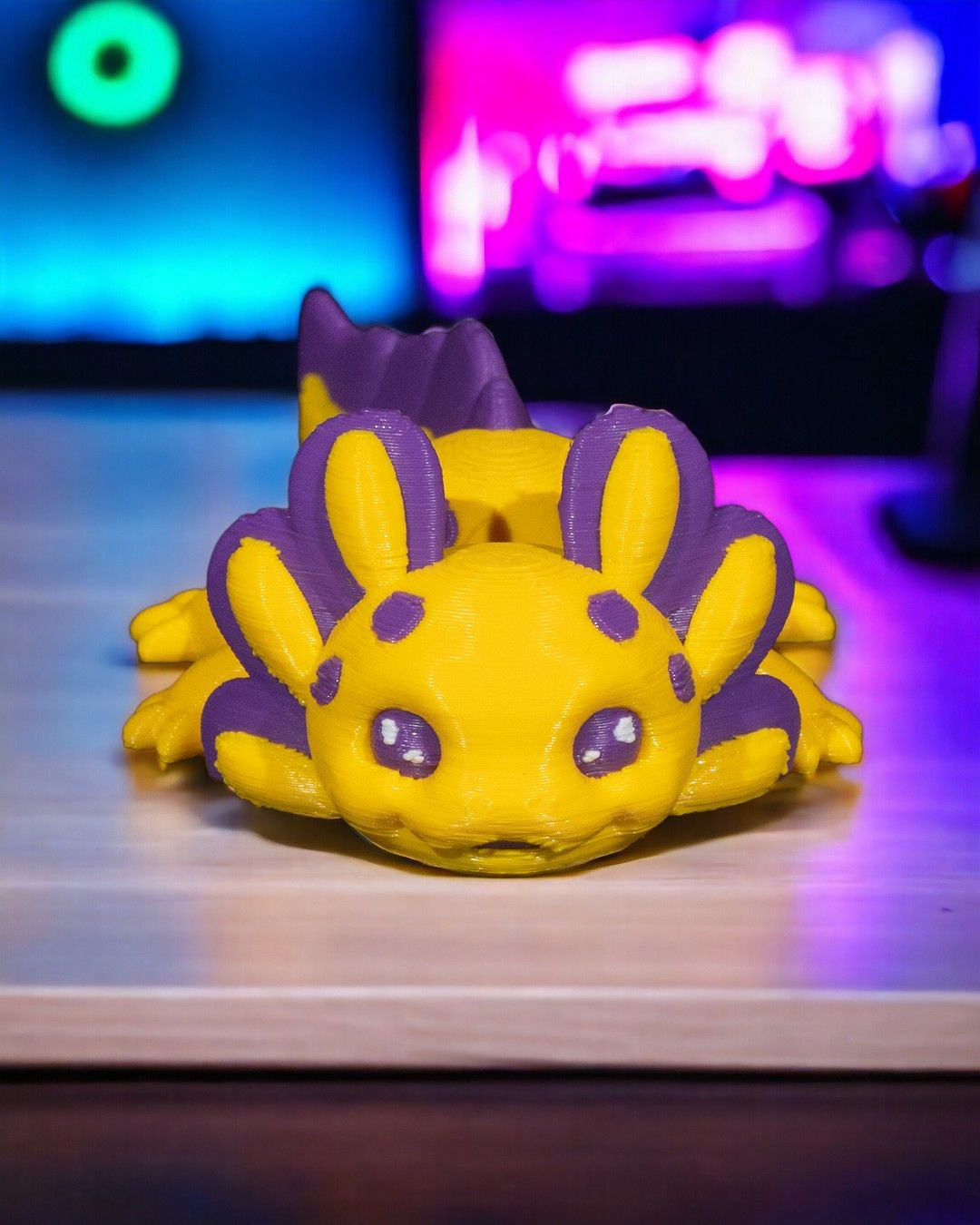 3D-printed axolotl figurine