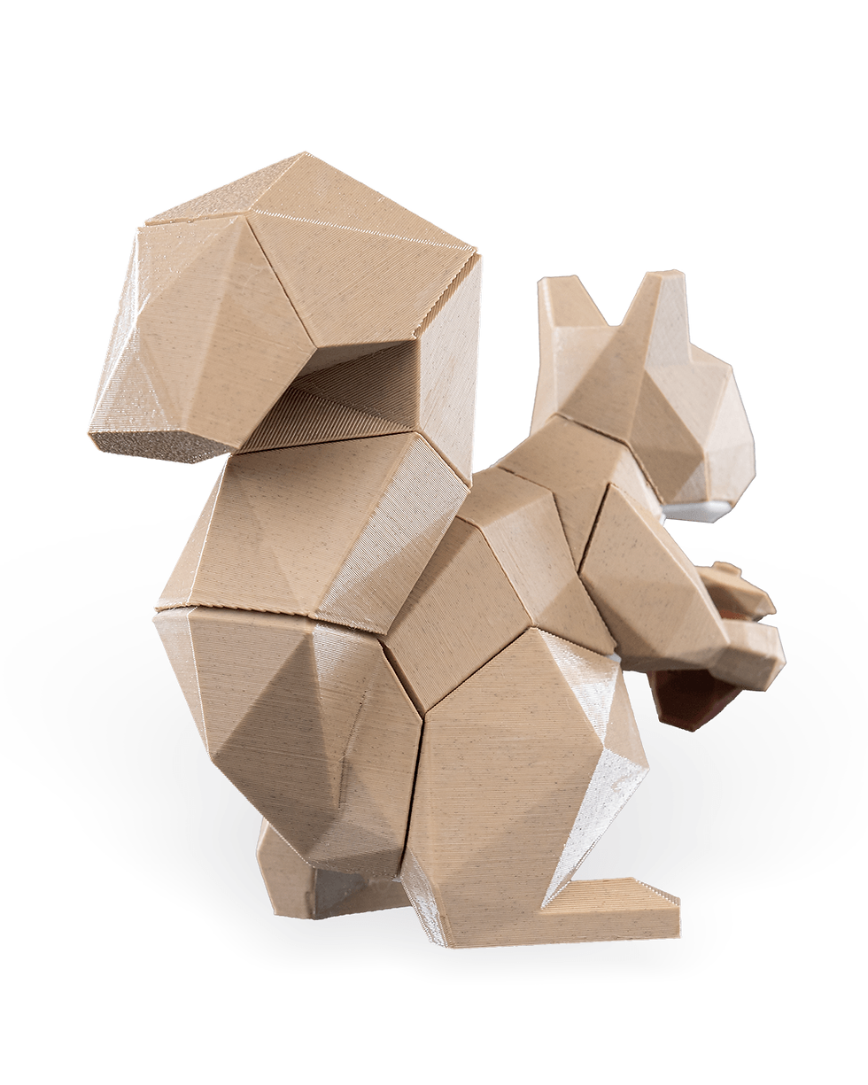Thumbnail: Geometric Beige 3D Printed Squirrel