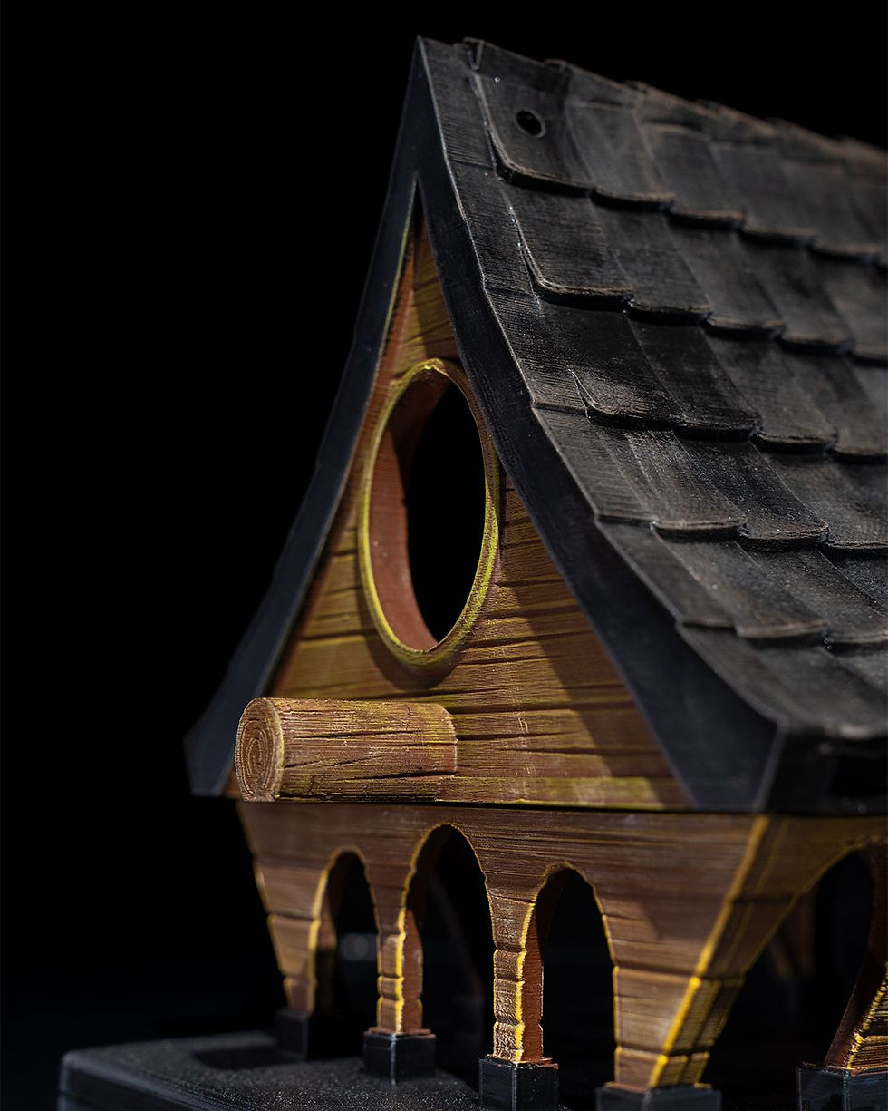 Thumbnail: Detailed close-up of rustic birdhouse