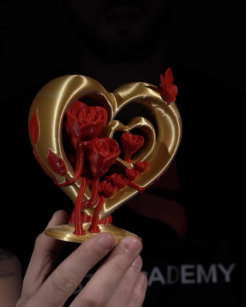 Thumbnail: Koza Heart and Roses Ornament