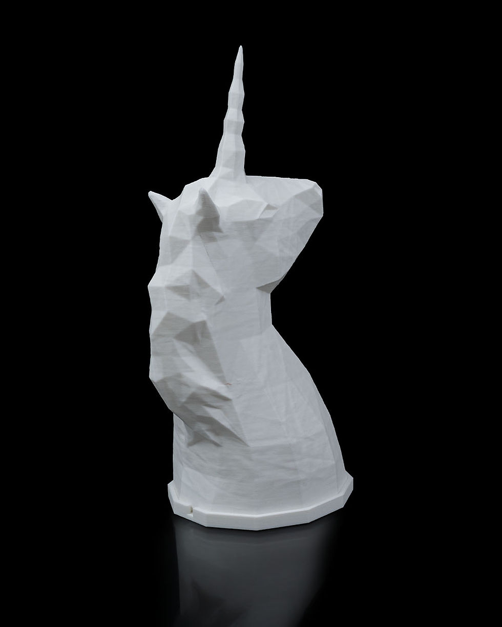 Thumbnail: White unicorn head sculpture
