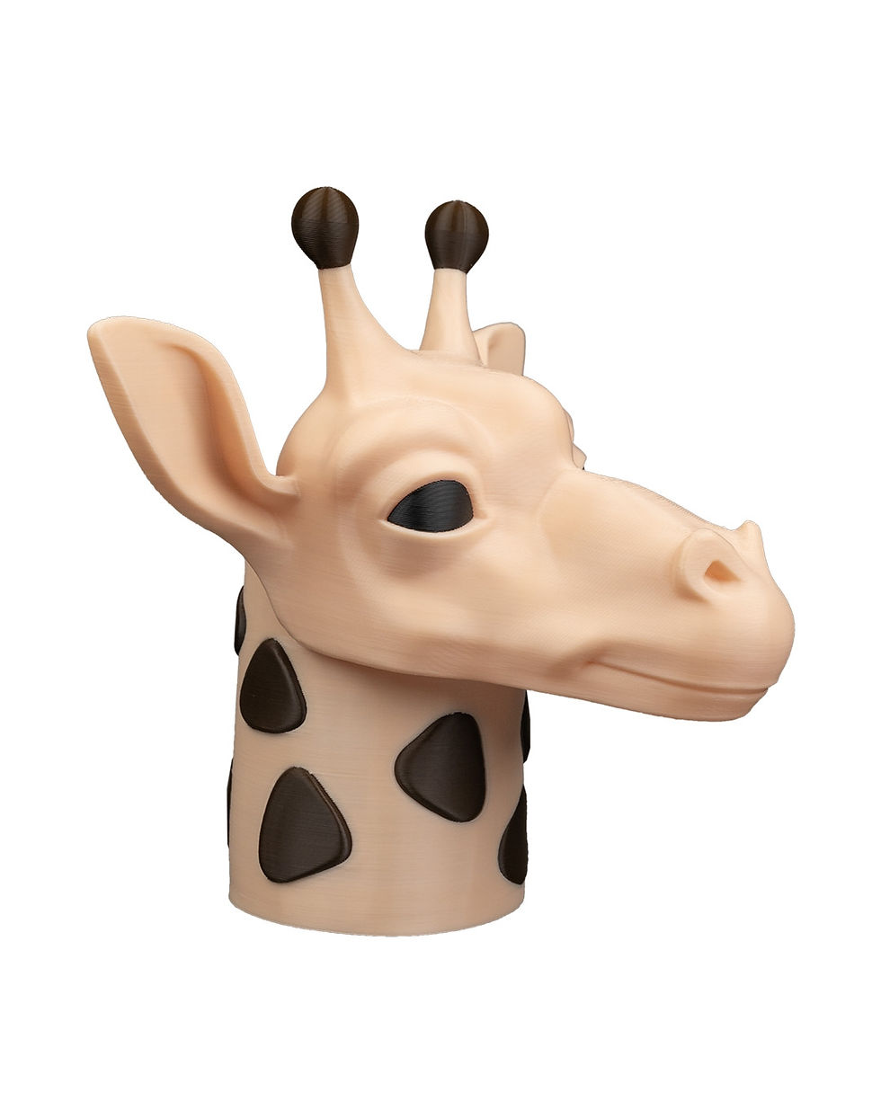 Thumbnail: Beige giraffe head figurine