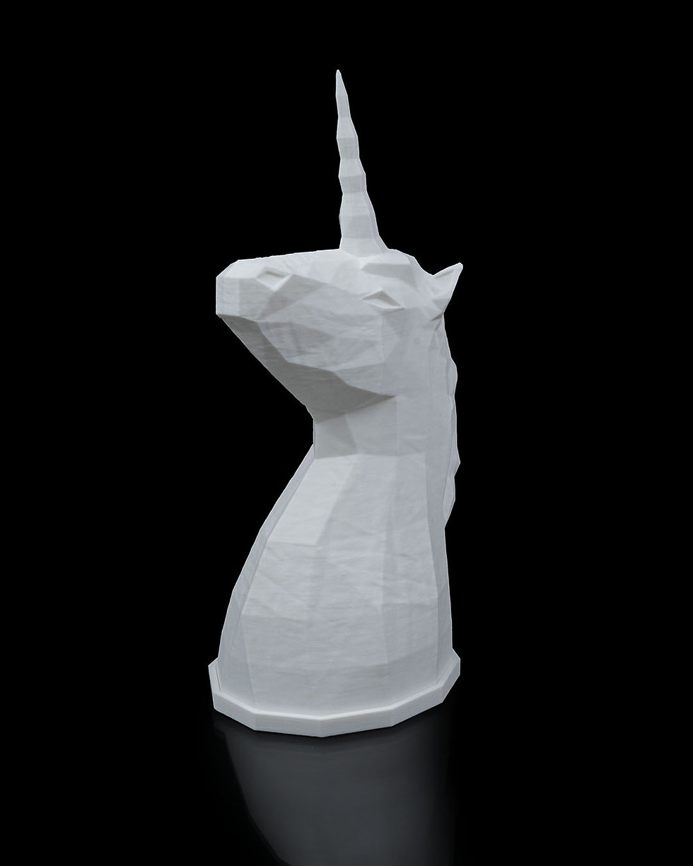 Thumbnail: White geometric unicorn sculpture