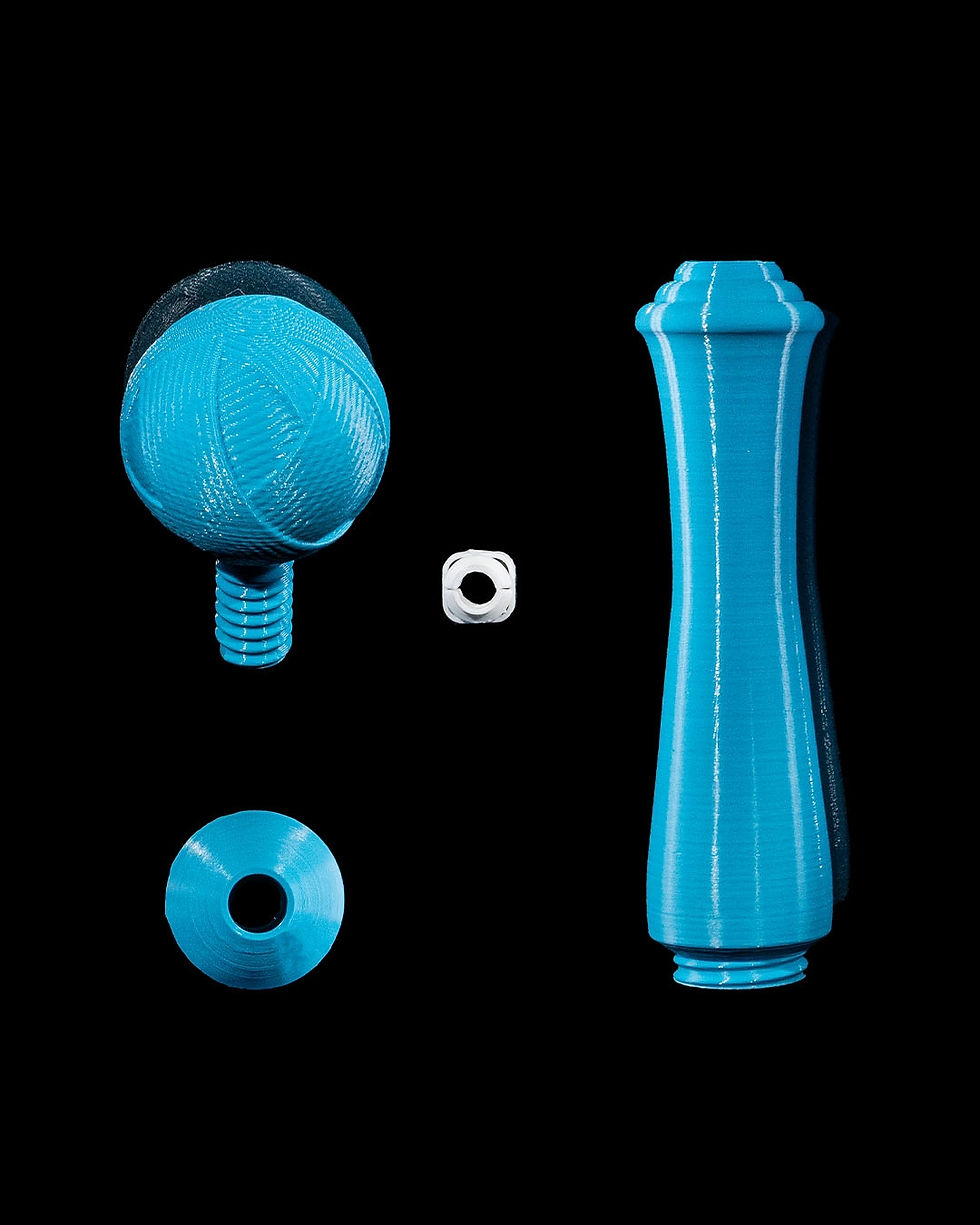 Thumbnail: Olij 3D printed blue coffee tamper parts