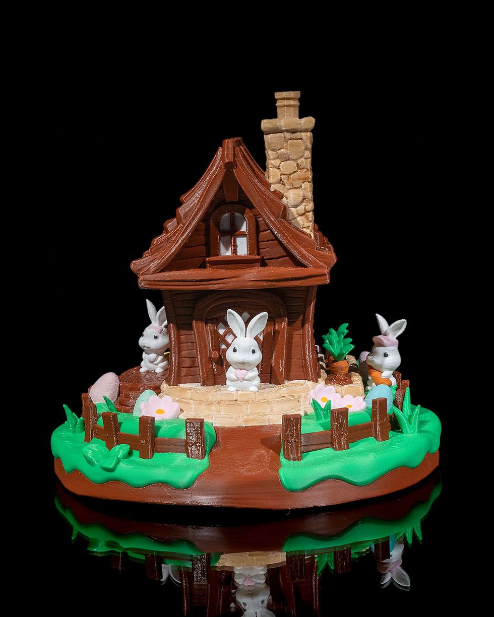 Thumbnail: Three bunnies by chocolate house