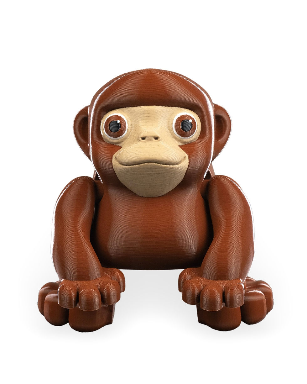 Miniature : Adorable 3D printed monkey figurine