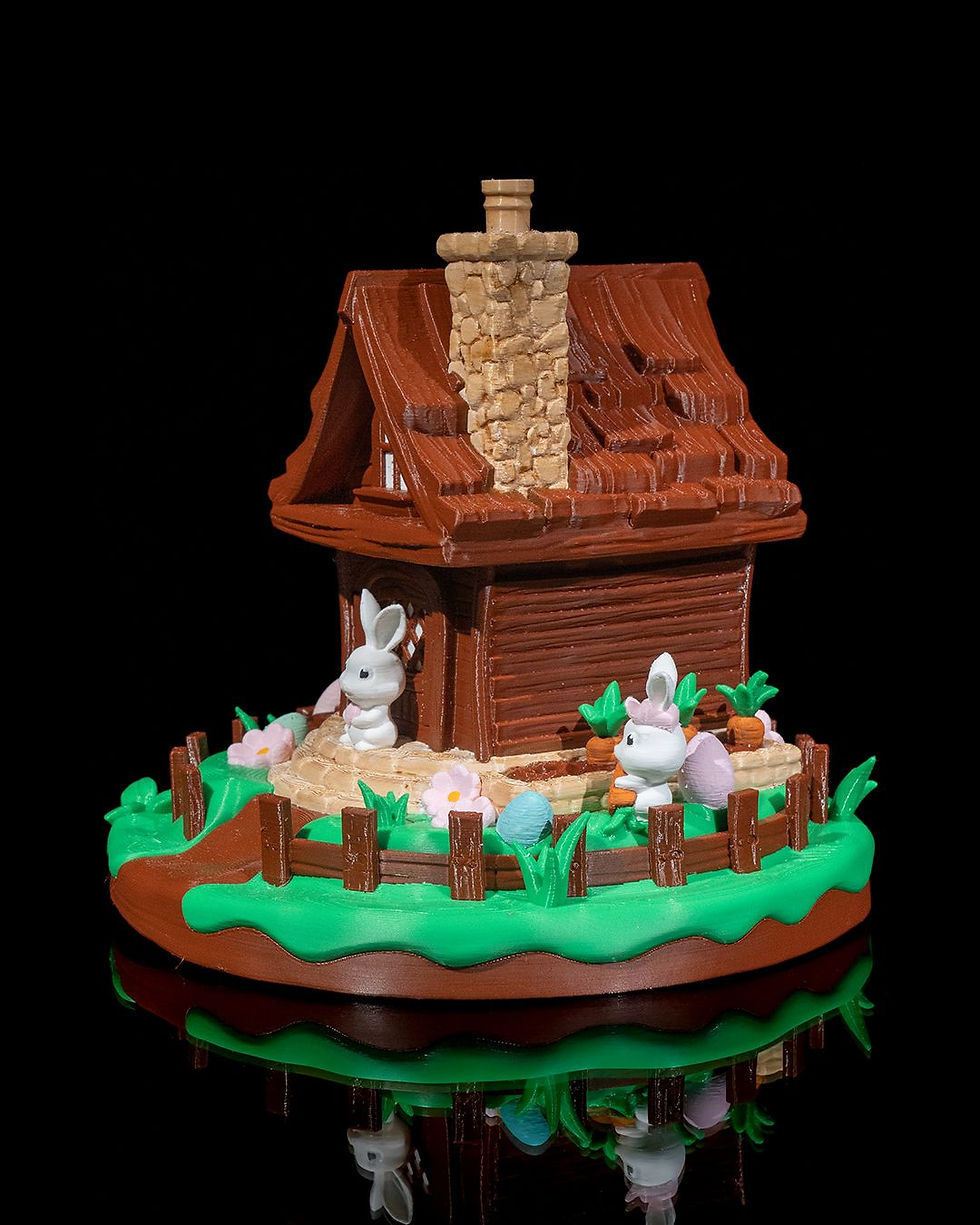Thumbnail: Chocolate Easter house with bunnies
