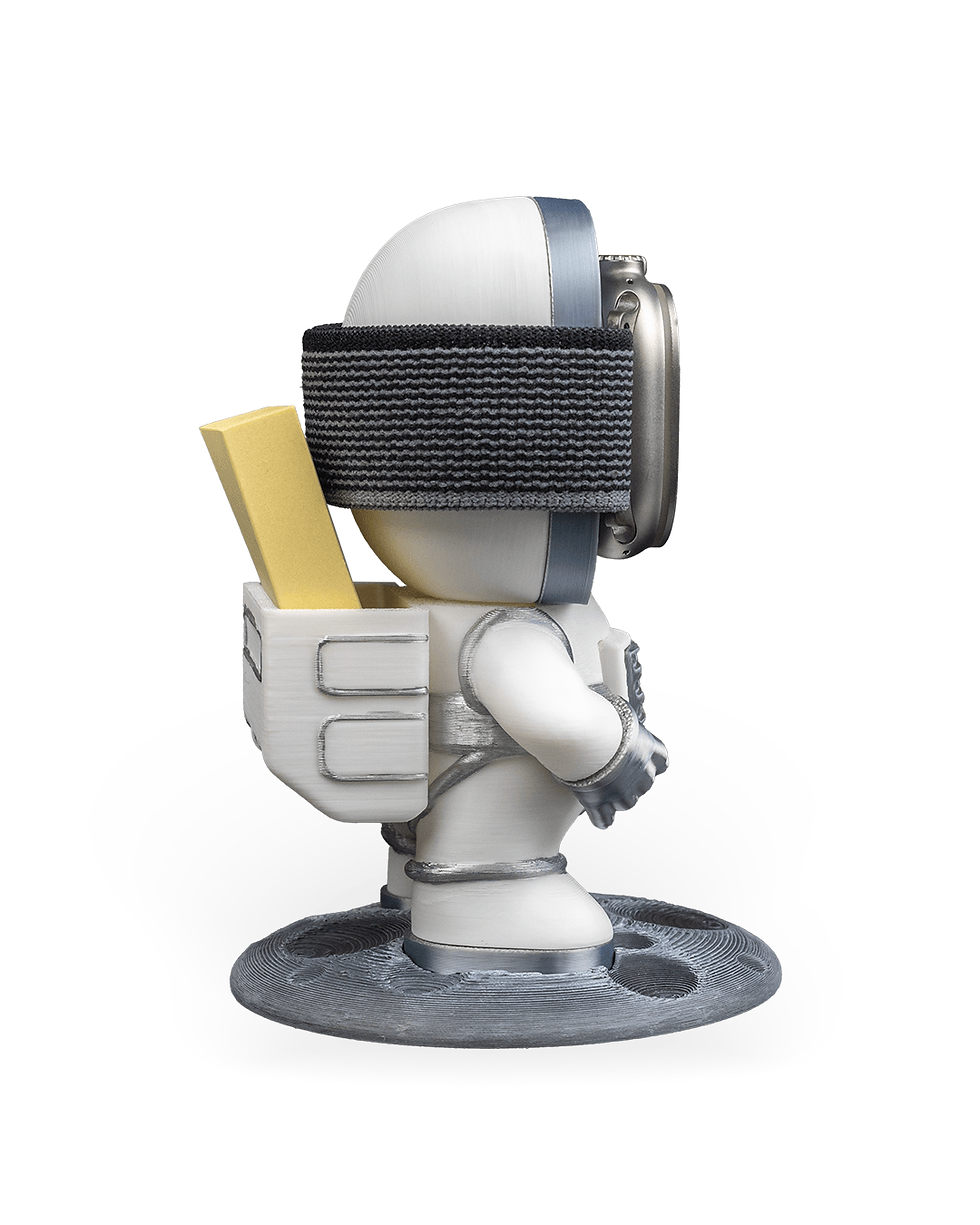 Thumbnail: Astronaut figurine carrying a block, moon landing base