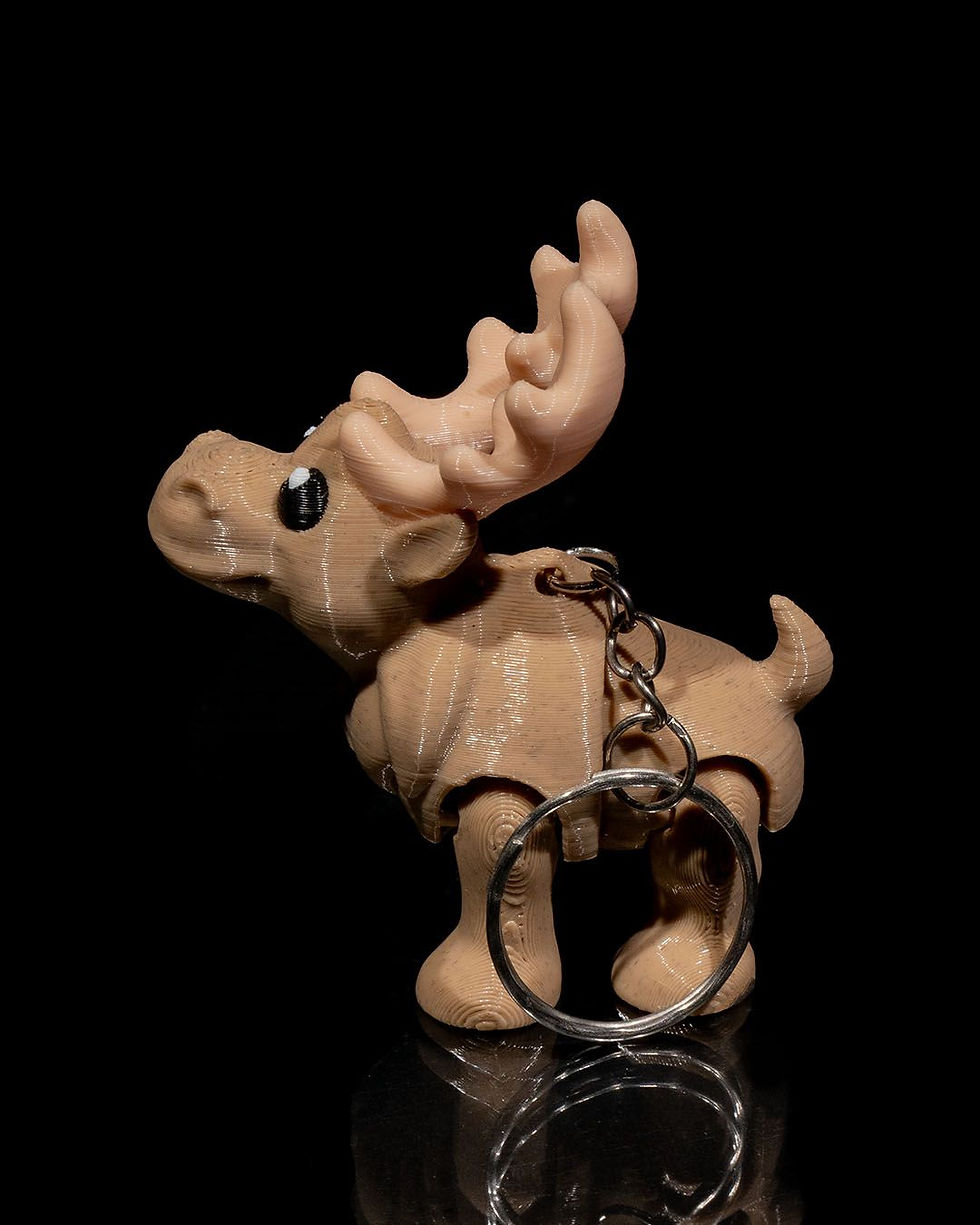 Thumbnail: Adorable 3D printed moose keychain