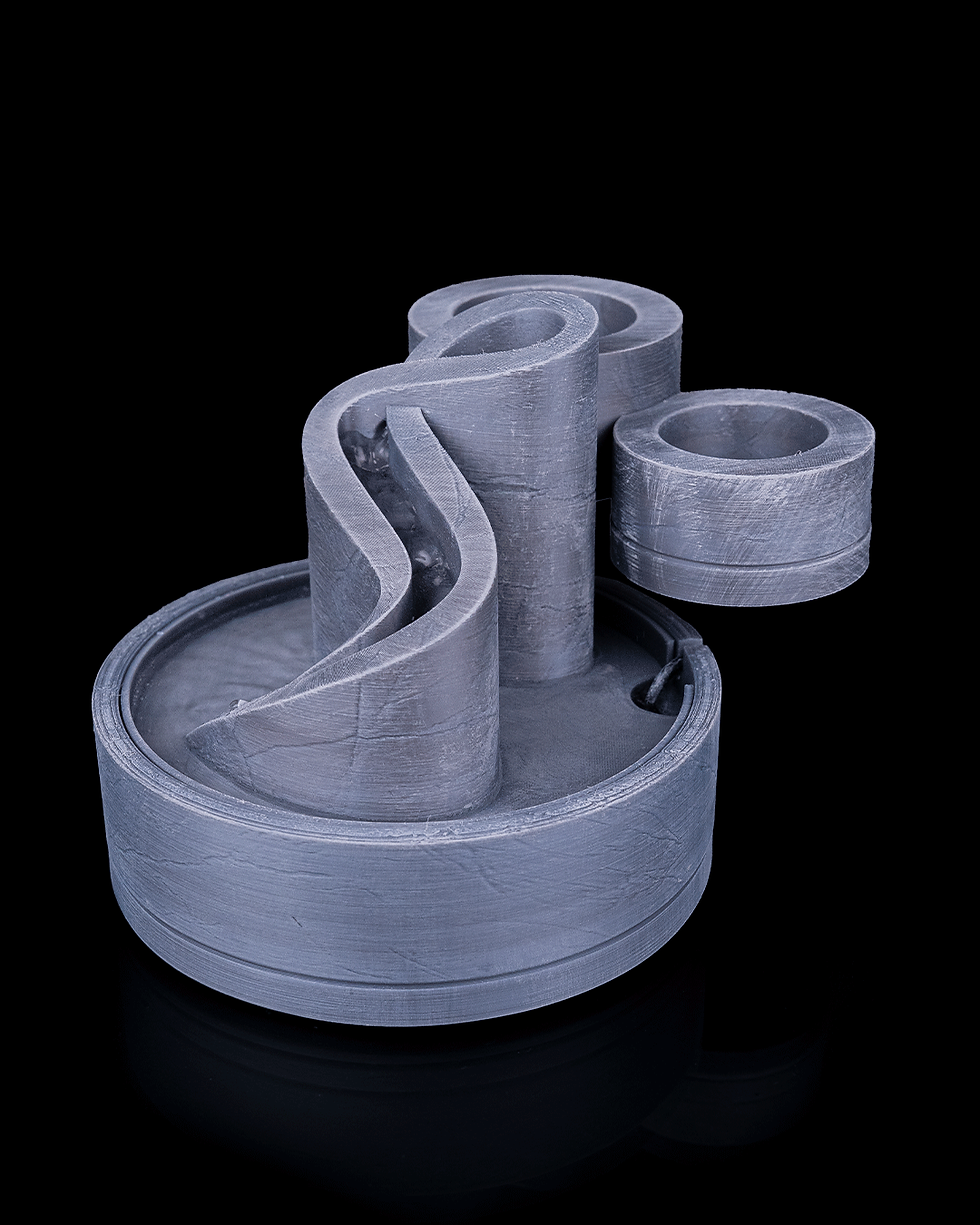 Thumbnail: Abstract gray tabletop fountain