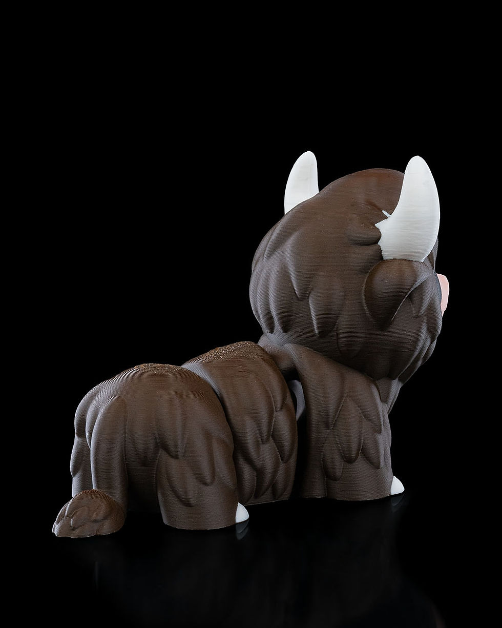 Thumbnail: Adorable brown yak figurine, Olij 3d Printing