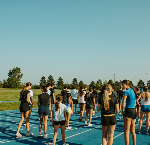 Border City Athletics Club Members at Outdoor Practice