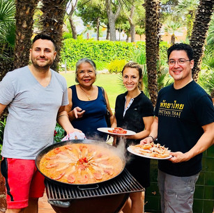 Cooking Paella In Sitges, Spain