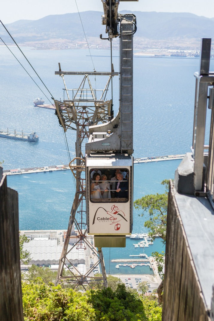 Gibraltar cable car, Wedding ceremony, Gibraltar venues, portrait