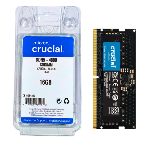 Memória Notebook 16Gb DDR5 4800Mhz Crucial CB16GS4800 SODIMM