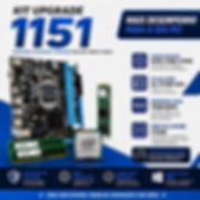 Kit 1151 - i7 8700, Placa mãe GL-H110M-GD3, 16Gb (8GBx2) DDR3, M.2 NVMe 512Gb