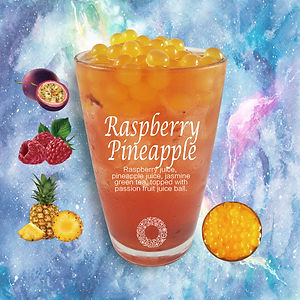 Raspberry Pineapple+passion fruit juice ball
