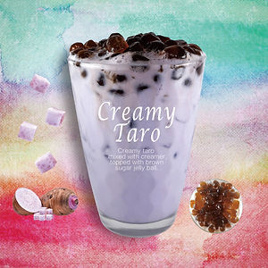 Creamy Taro+brown sugar jelly ball